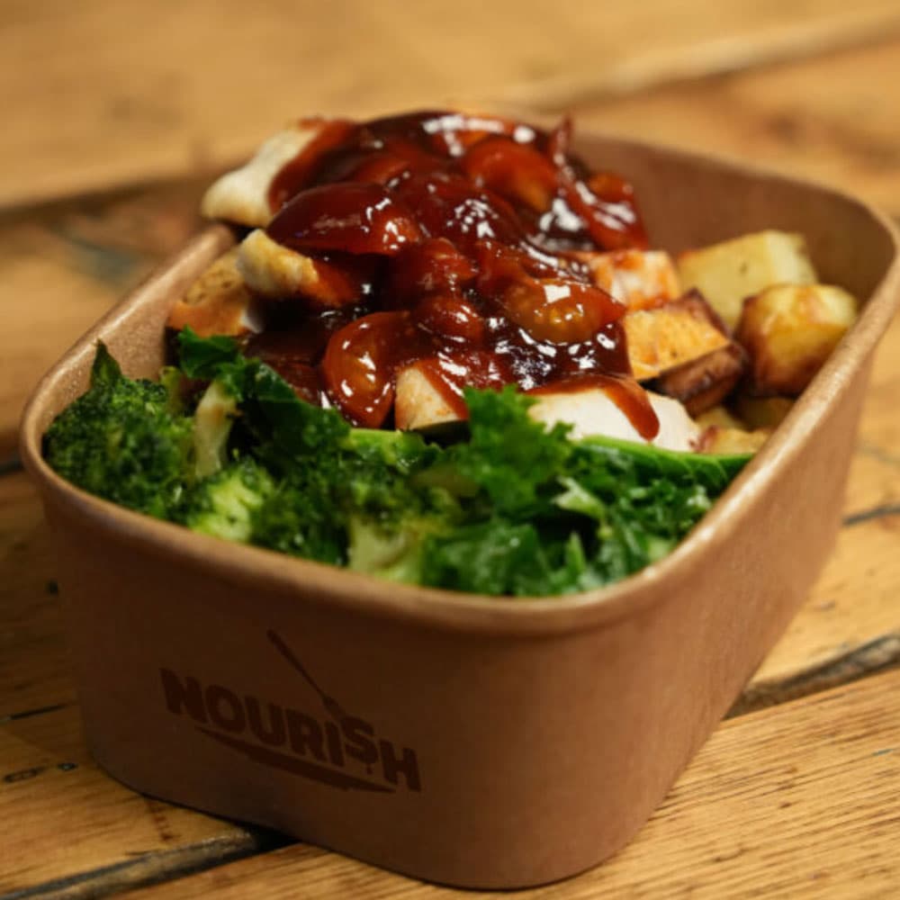 Vegetarian BBQ "Chicken" & Roasted Potato